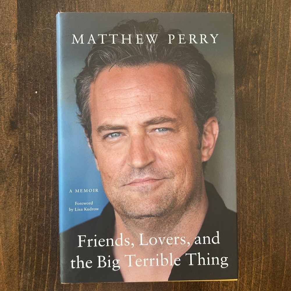 Matthew Perry Friends Lovers and the Big Terrible Thing Book Hardcover Reading